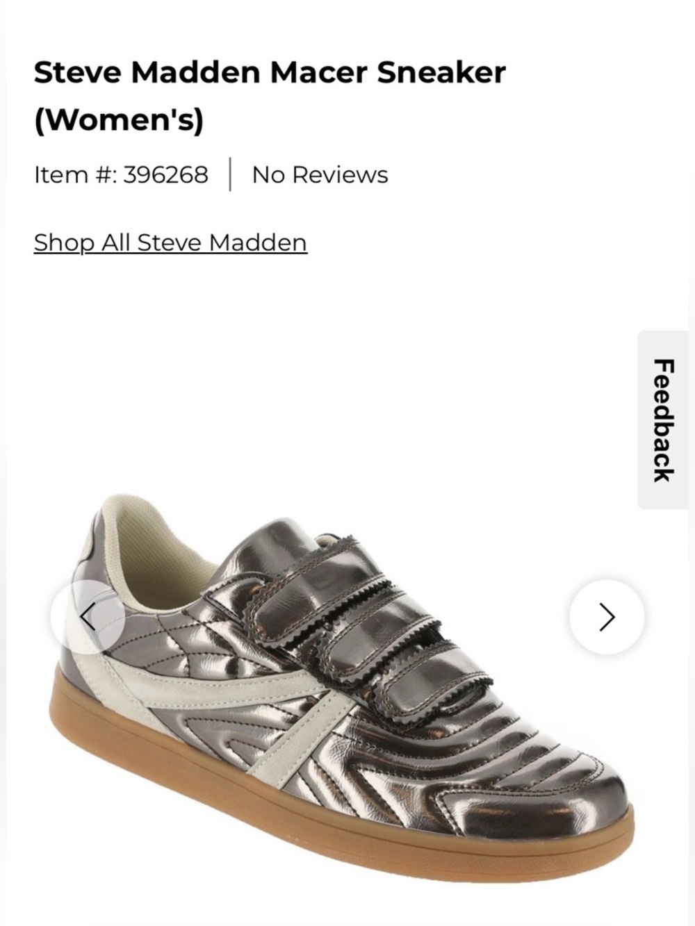 Steve Madden Macer sneakers - silver - size 8M